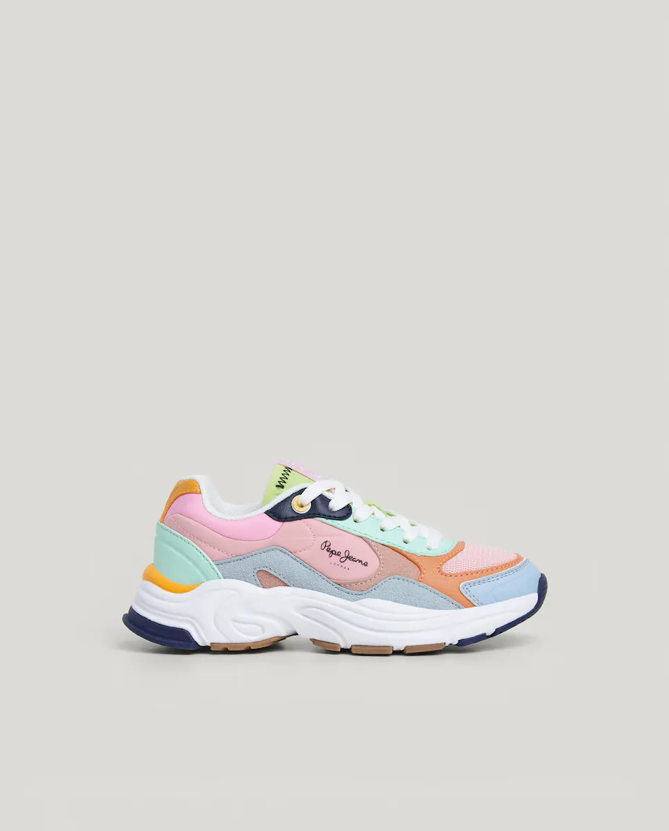 

Кроссовки для девочек из сетчатой ткани Pepe Jeans, многоцветный