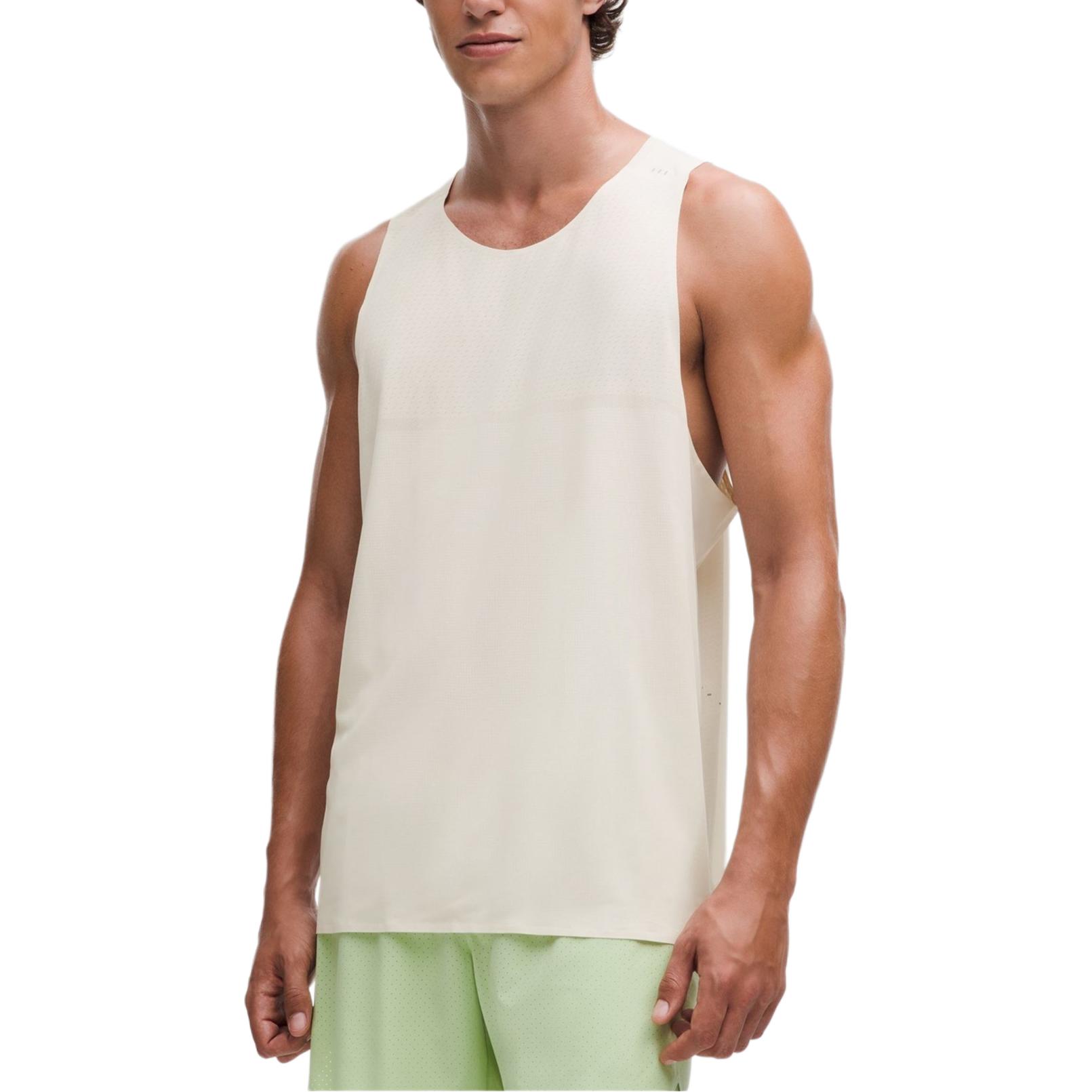 

Быстрый и свободный майка-алкоголик Men's Lululemon, светлая слоновая кость