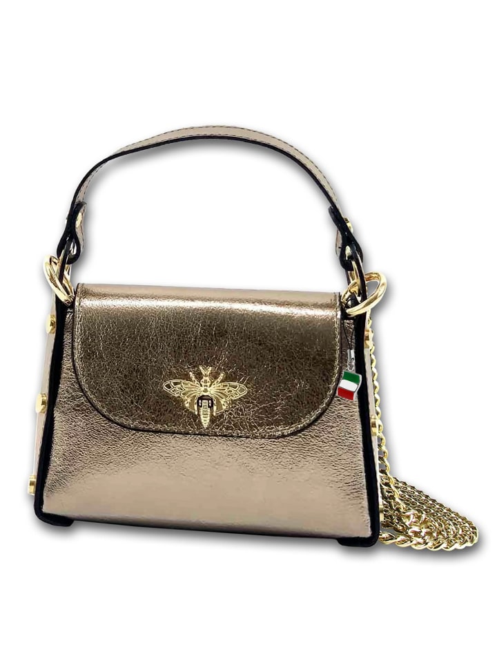 

Кожаная сумка через плечо Florence, цвет бронзовый металлик, коричневый, примерно 19 см Florence