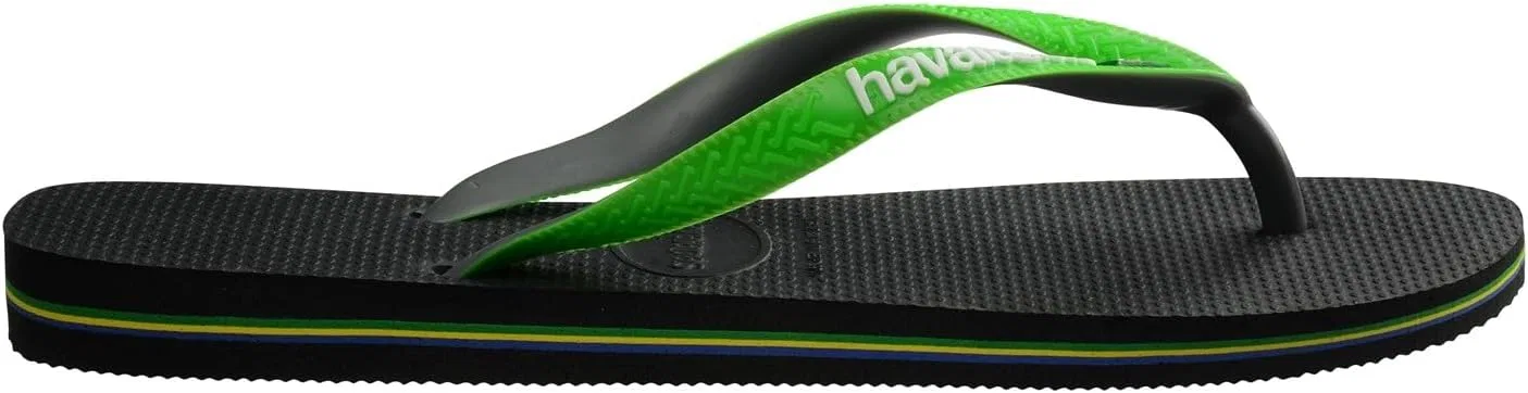 Вьетнамки Havaianas Damen Brasil Mix, Black Lime Green