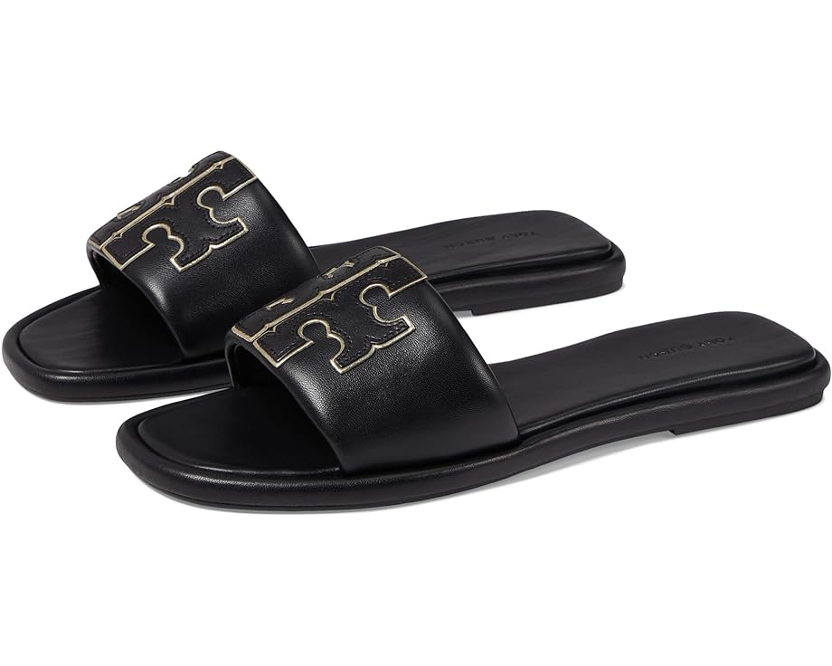 

Сандалии Tory Burch Double T Sport Slide, цвет Perfect Black/Gold