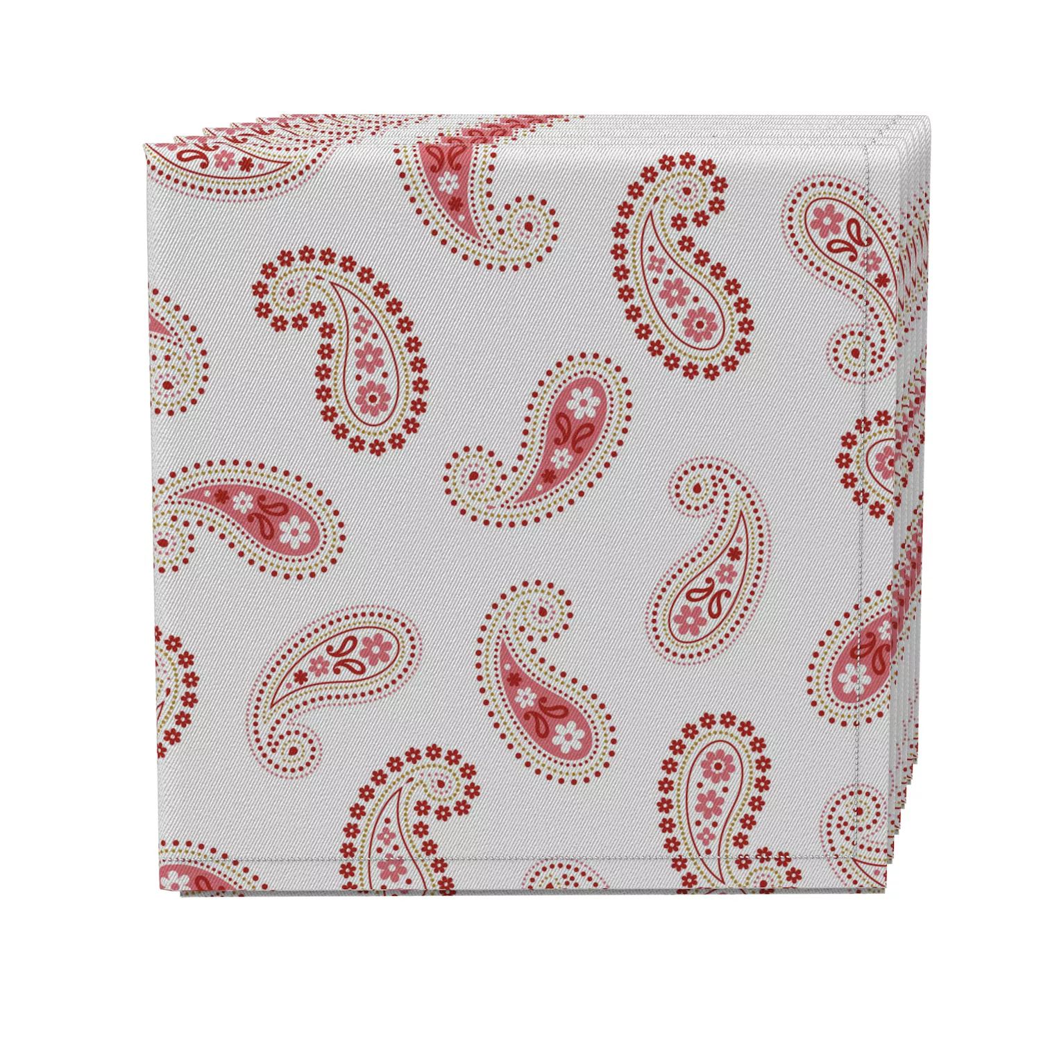 

Набор салфеток из 4 шт., 100 % хлопок, 20x20 дюймов, Cute Pink Paisley