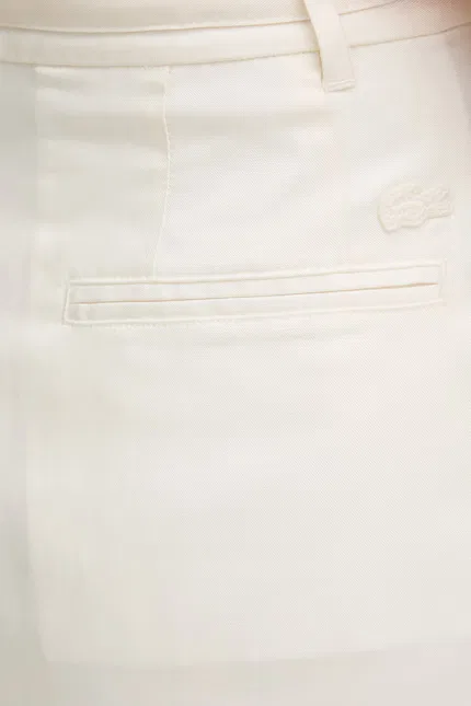Шорты Lacoste бежевые с лиоцеллом — фото 4