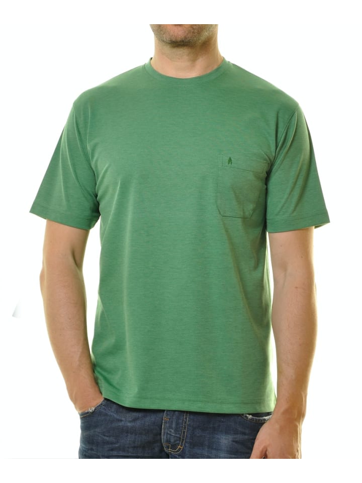 

Футболка из мягкого трикотажа с круглым вырезом зеленого цвета Ragman, Зеленый, Футболка из мягкого трикотажа с круглым вырезом зеленого цвета Ragman