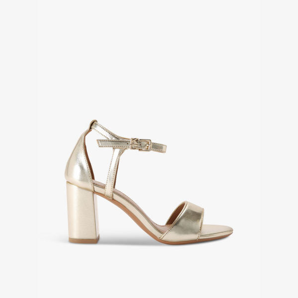 Босоножки на каблуке Faryn из искусственной кожи Kg Kurt Geiger, золотой
