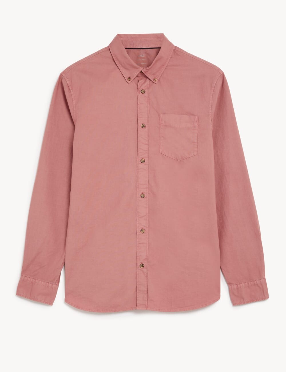 

Рубашка Оксфорд из чистого хлопка Marks & Spencer, розовый