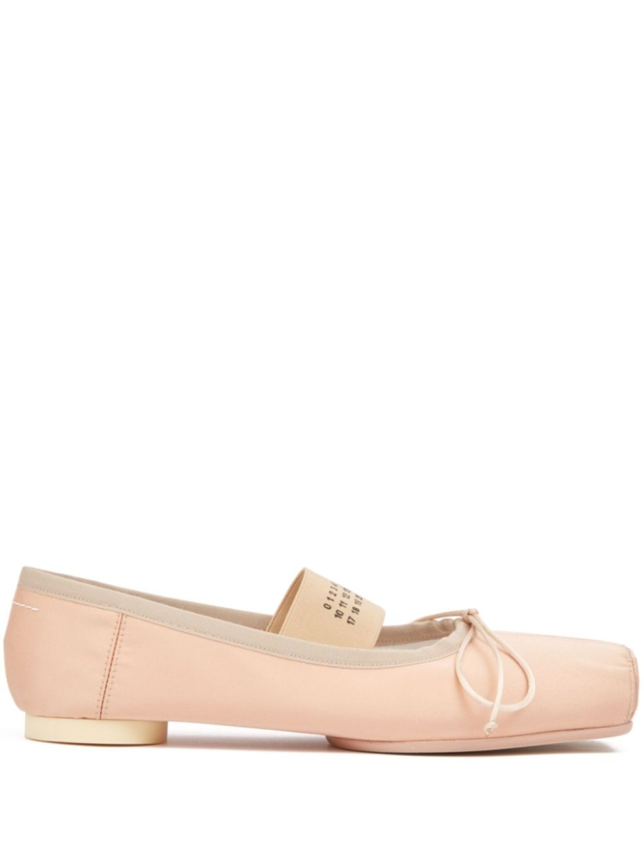 MM6 Maison Margiela балетки Anatomic с логотипом Numbers, нейтральный