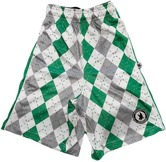 

Мужские шорты Flow Society Grey & Green Argyle Attack с карманами