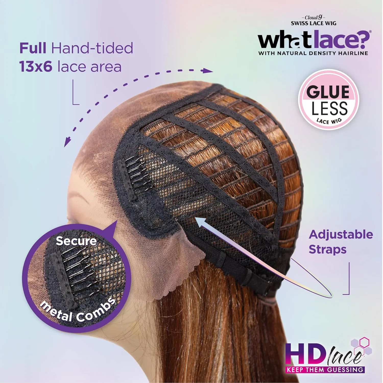 Синтетический парик Sensationnel What Lace Glenna Cloud 9 с HD-кружевом Sensationnel, Lightashrown — фото 4