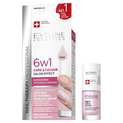 

Лак для ногтей Nail Therapy 6 в 1 Care, розовый - 5 мл Eveline
