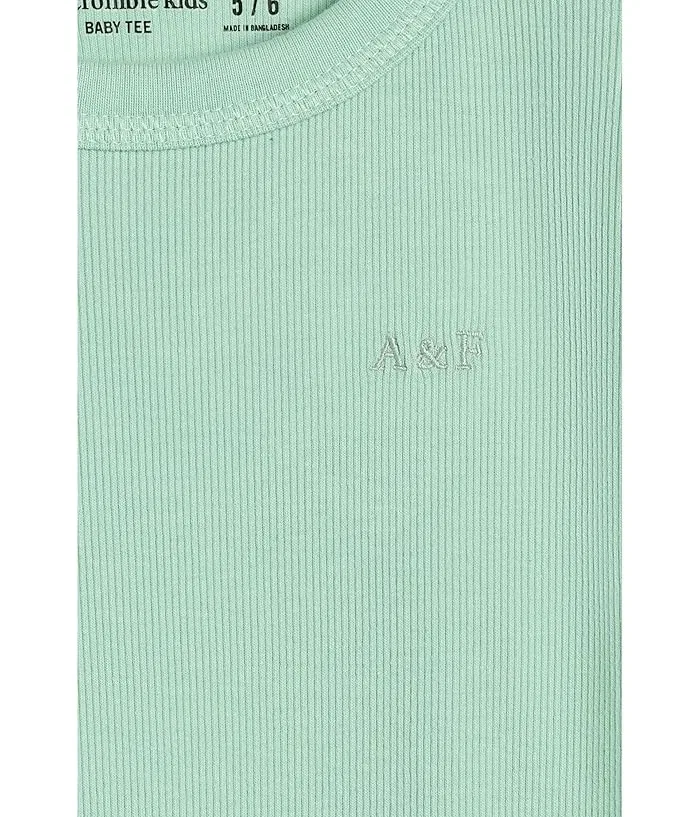 Футболка Essential Baby Tee abercrombie kids, Birds Egg Green — фото 3