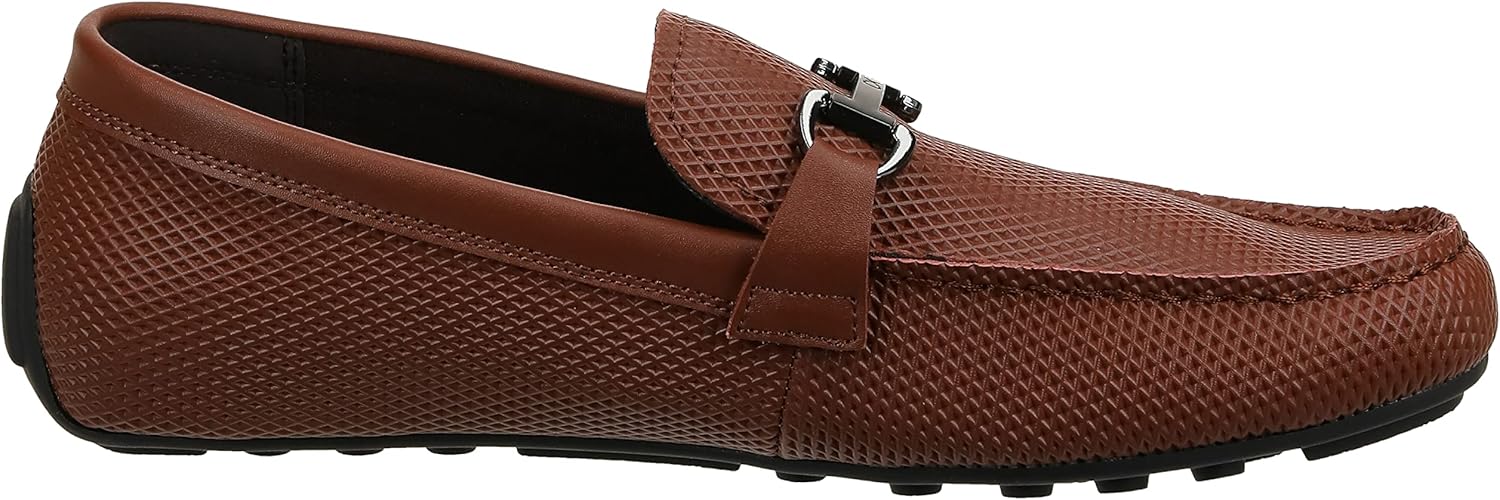 Мужские лоферы Calvin Klein Ori Driving Style, Cognac Perf Leather 210 — фото 4