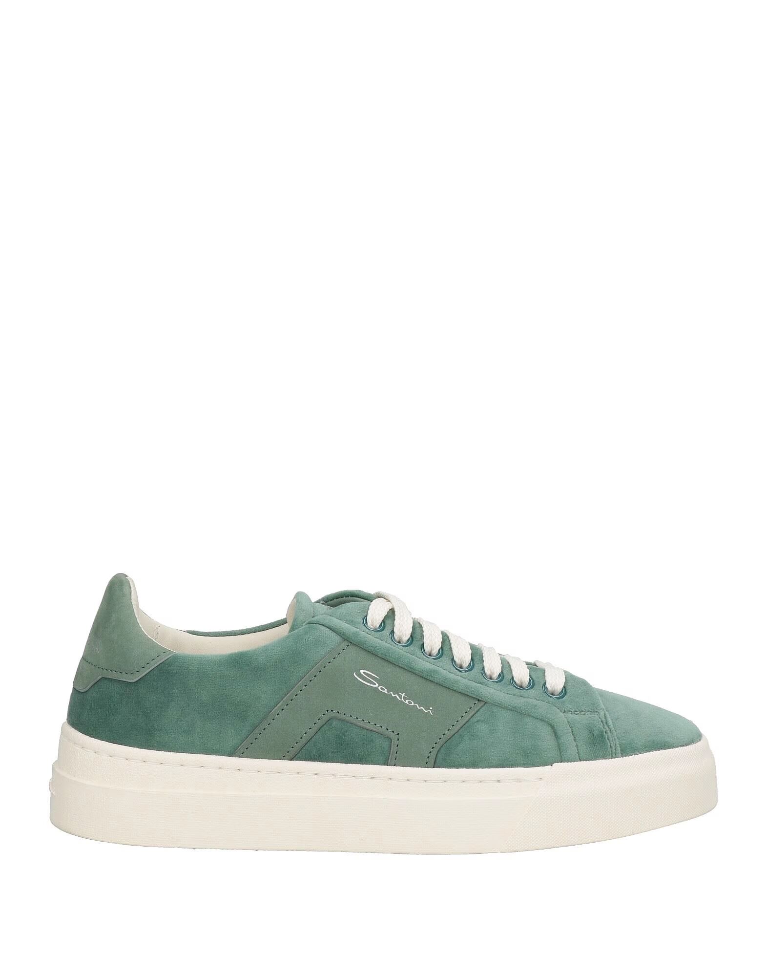 Кроссовки Double Buckle Sneaker Santoni, глубокий бирюзовый