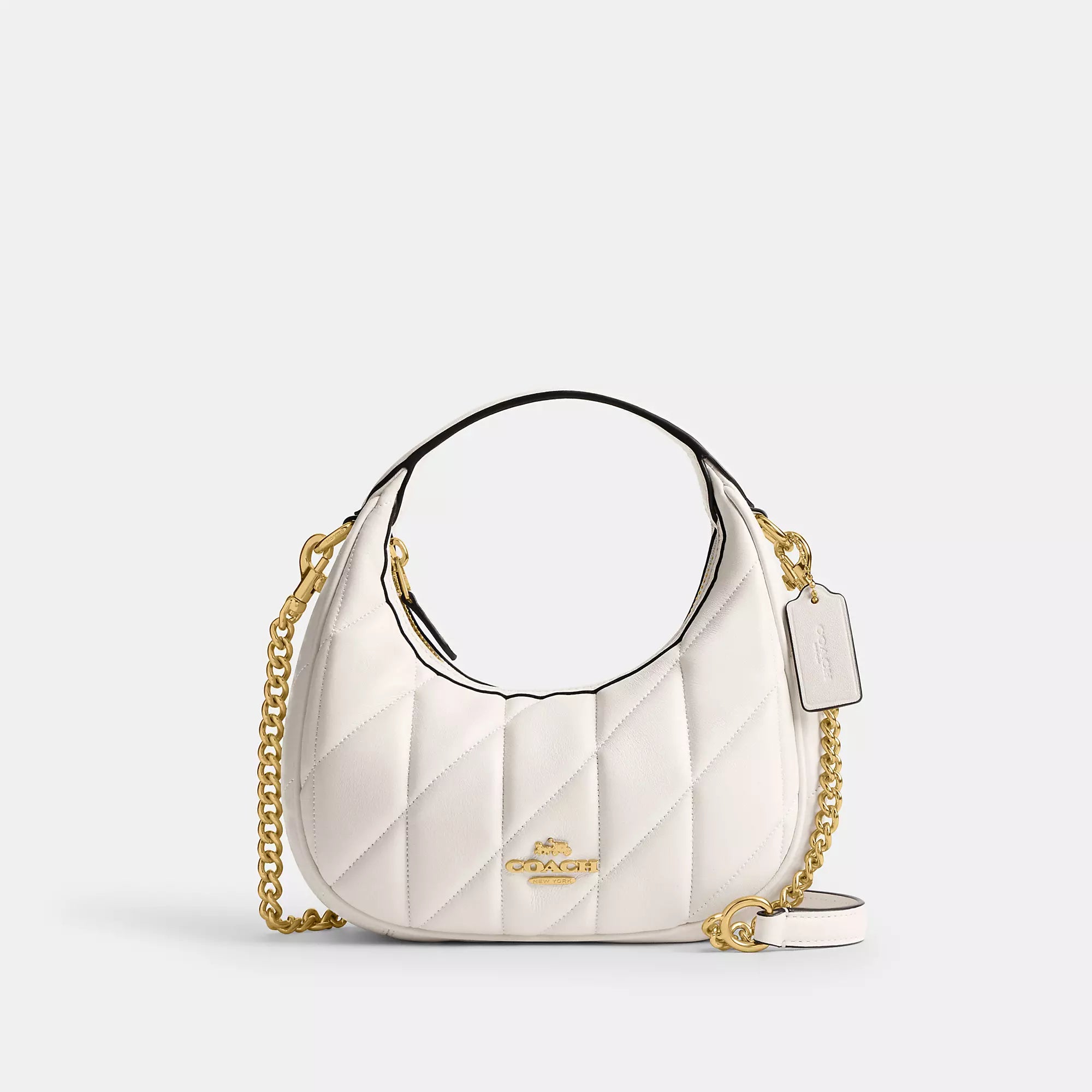 

Coach Outlet Carmen Мини Сумка Через Плечо С Стеганой Отделкой, цвет gold/chalk
