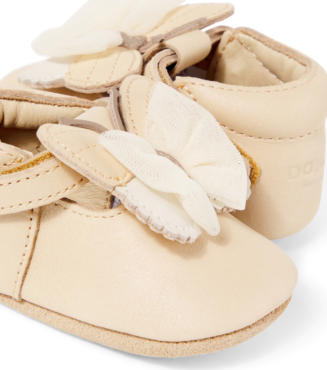 Кожаные туфли Baby Amdy Donsje, Gold Metallic Nubuck — фото 4