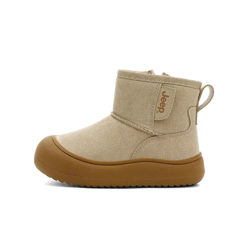 Детские зимние ботинки mid-top из искусственной кожи с защитой от ударов и истирания Jeep, светлый хаки