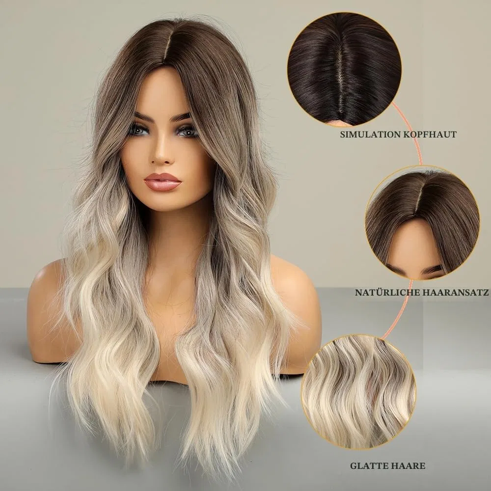Женский длинный кудрявый парик «Ombre Brown to Blonde» от Esmee Esmee, Ombre Brown To Blonde — фото 3