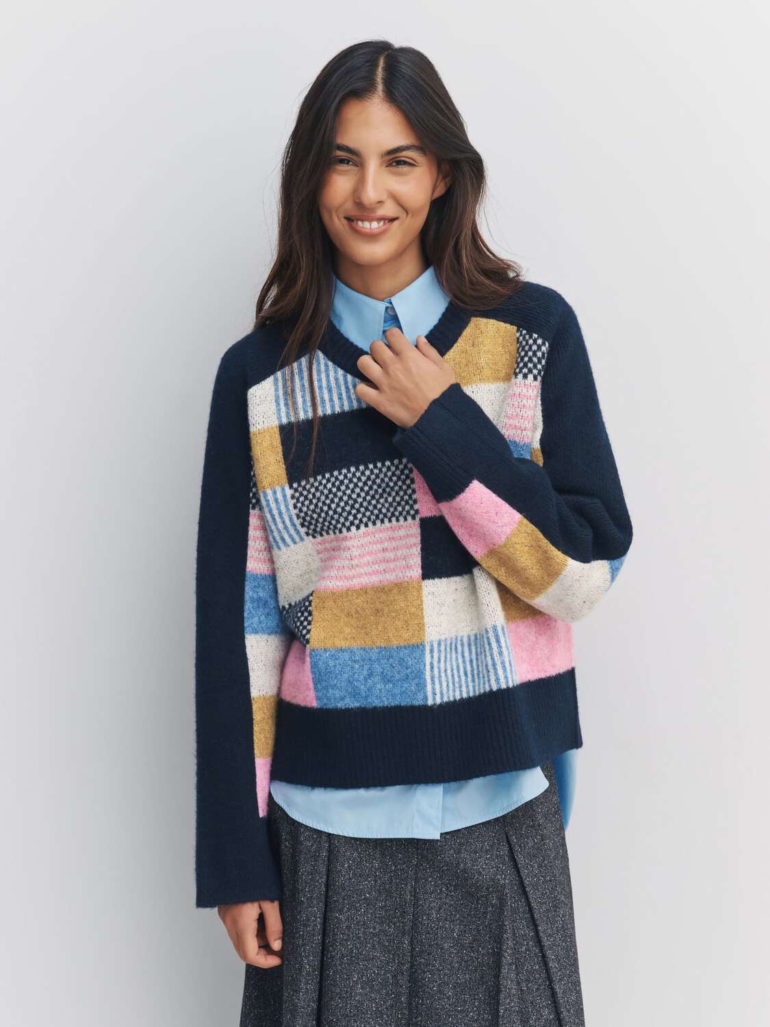 Next Свитер в цвете Marine Blue, Light Blue — фото 2