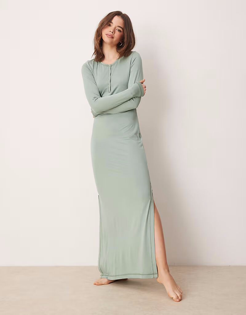 

Супермягкое платье зеленого цвета от ASOS DESIGN, сочетающееся между собой