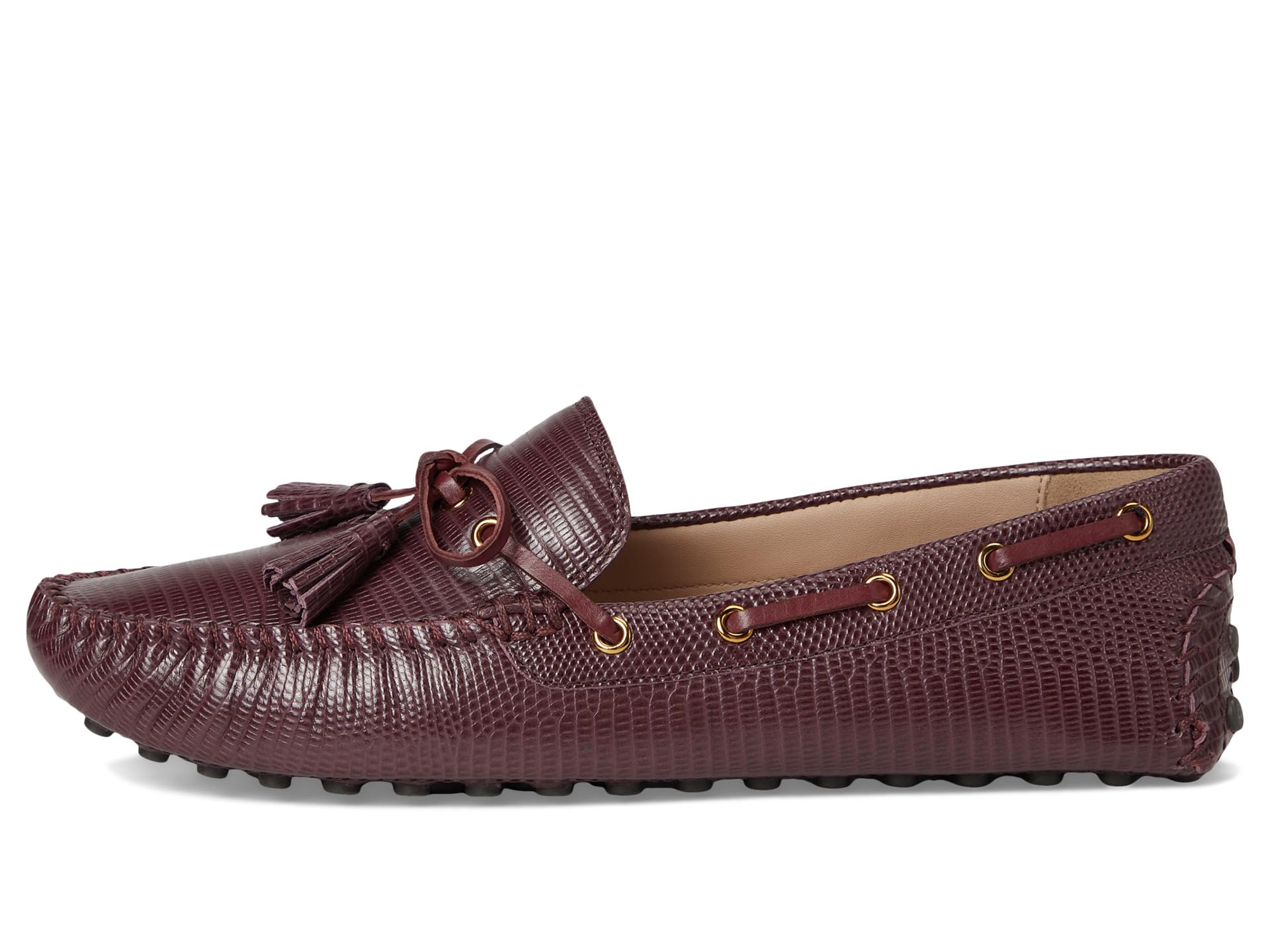 Лоферы Cole Haan Gissella Drivers, цвет Black Garnet Lizard Print Leather — фото 4