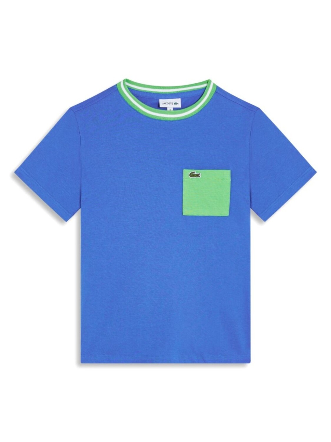 

Футболка с нагрудным карманом Lacoste Kids, синий