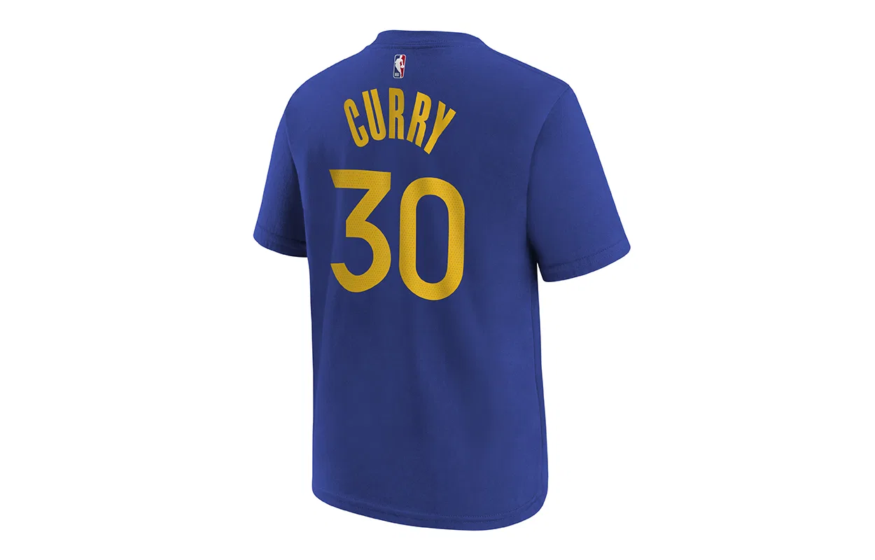 Футболка X NBA Grade School с круглым вырезом Nike, Warriors Curry — фото 3