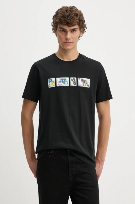

Хлопковая футболка PS Paul Smith, черный
