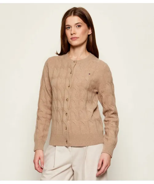 

Шерстяной кардиган Regular fit Tommy Hilfiger, бежевый