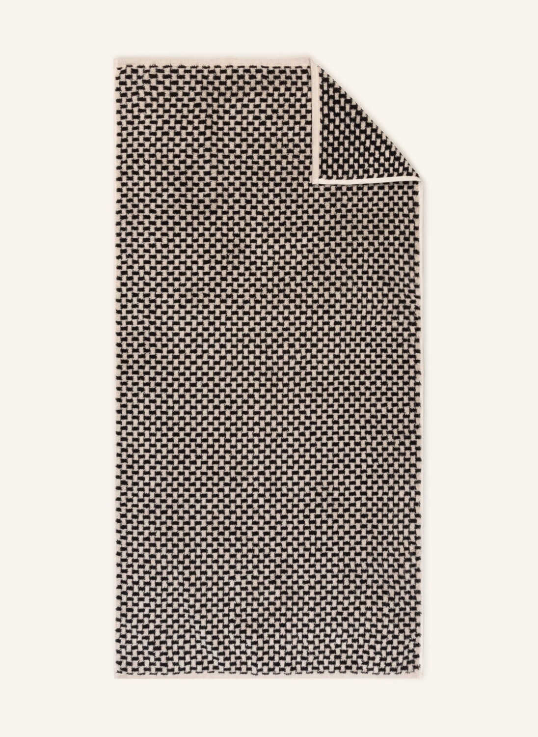 

Полотенце для рук Cawoe, 50x100 см, черный/кремовый