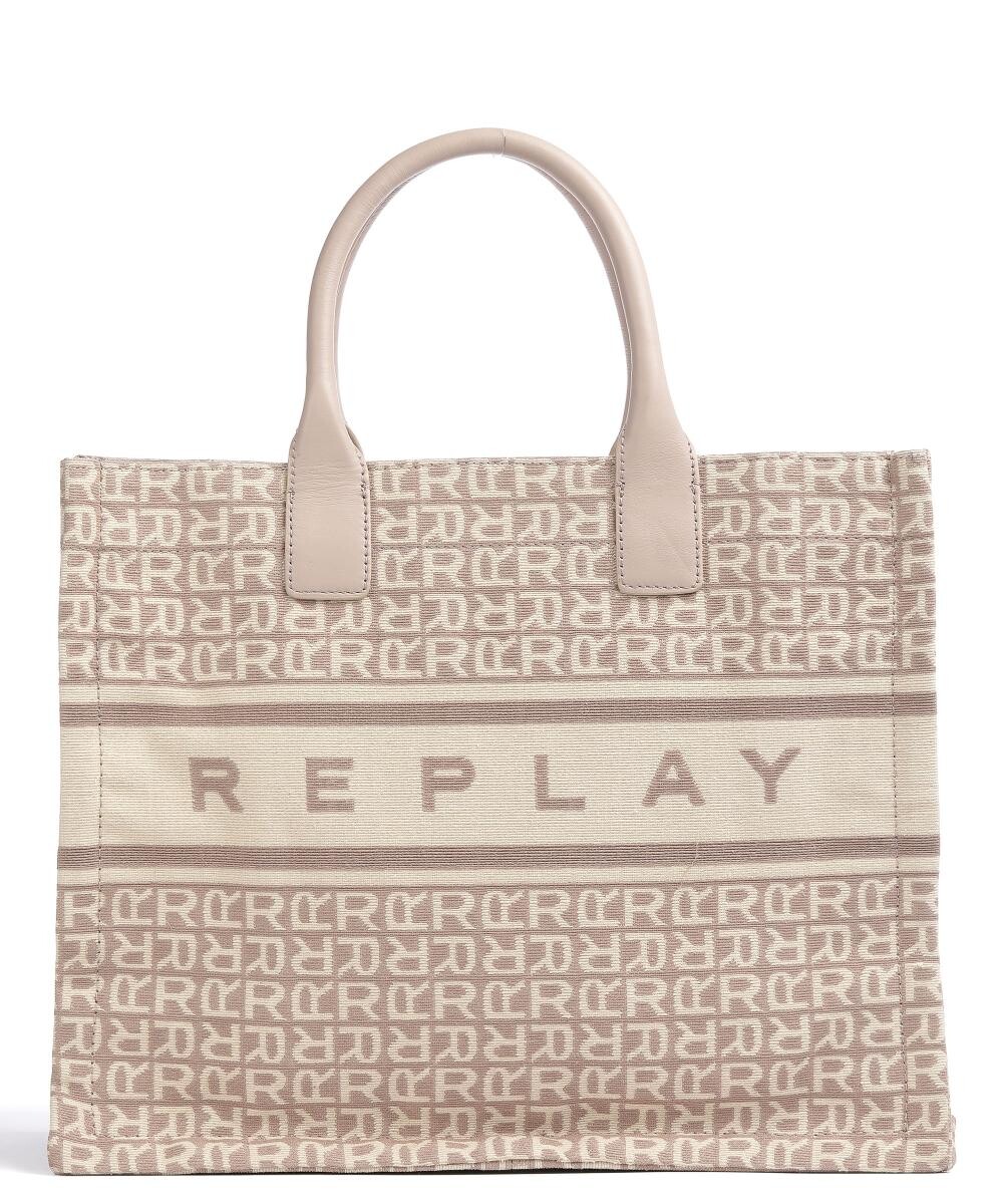 

Шоппер хлопок Replay, бежевый