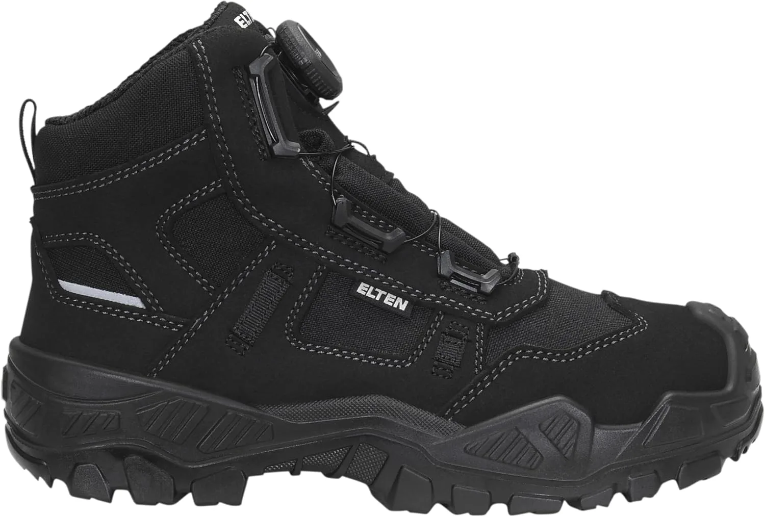 Защитные ботинки ELTEN Unisex Mike Boa Black Mid Esd S3s, черный — фото 2