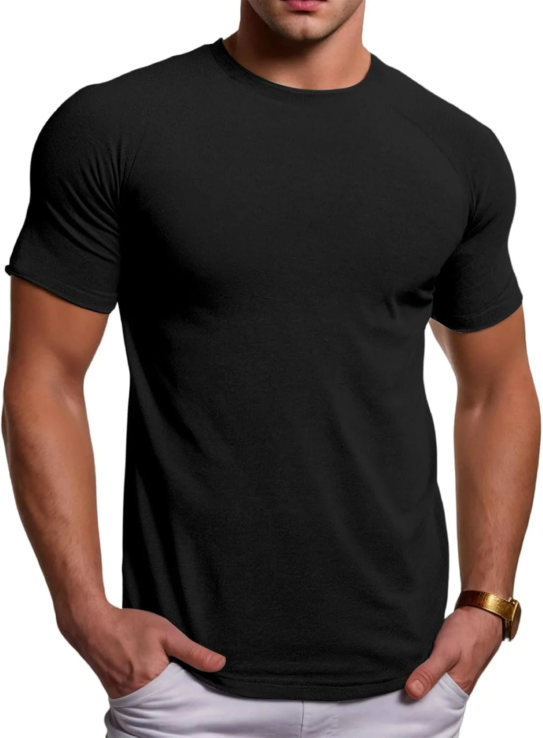 

Мужская футболка с коротким рукавом Casual Crewneck Slim Fit Quick Dry RSZGSWS