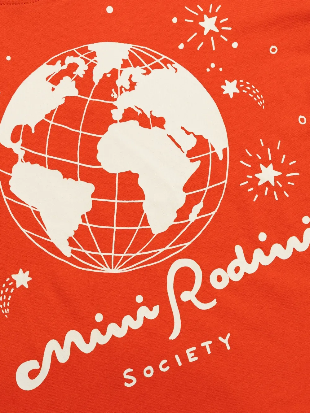 Футболка с принтом Society от Mini Rodini, красный — фото 4