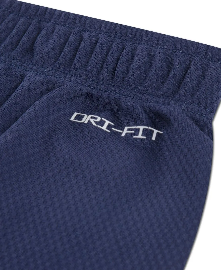 Детский комплект из футболки с коротким рукавом и шорт Dri-FIT с изображением бейсбольных персонажей (4-7 лет), Nike, midnight темно-синий/белый — фото 4