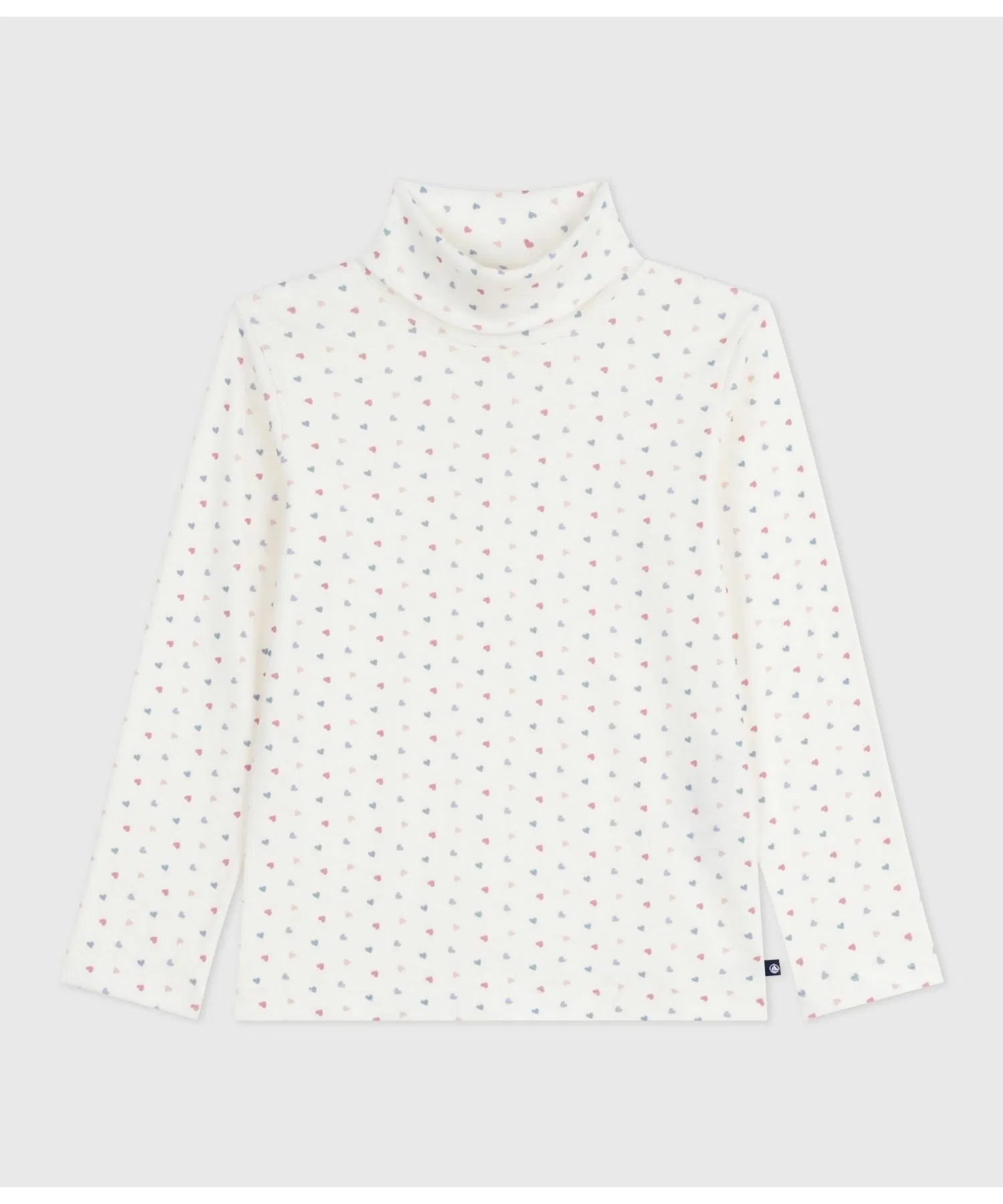 Детская футболка PETIT BATEAU с длинным рукавом и воротником