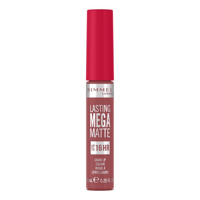 Стойкая мегаматовая жидкая помада Rimmel, цвет 210 rose & shine˙?, 7,4 мл — фото 2