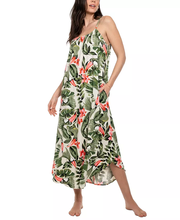 

Женская ночная сорочка макси Toucan Floral Linea Donatella, зеленый