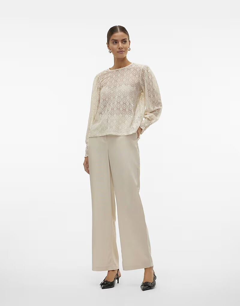 

Брюки Vero Moda Tailored в овсяном цвете