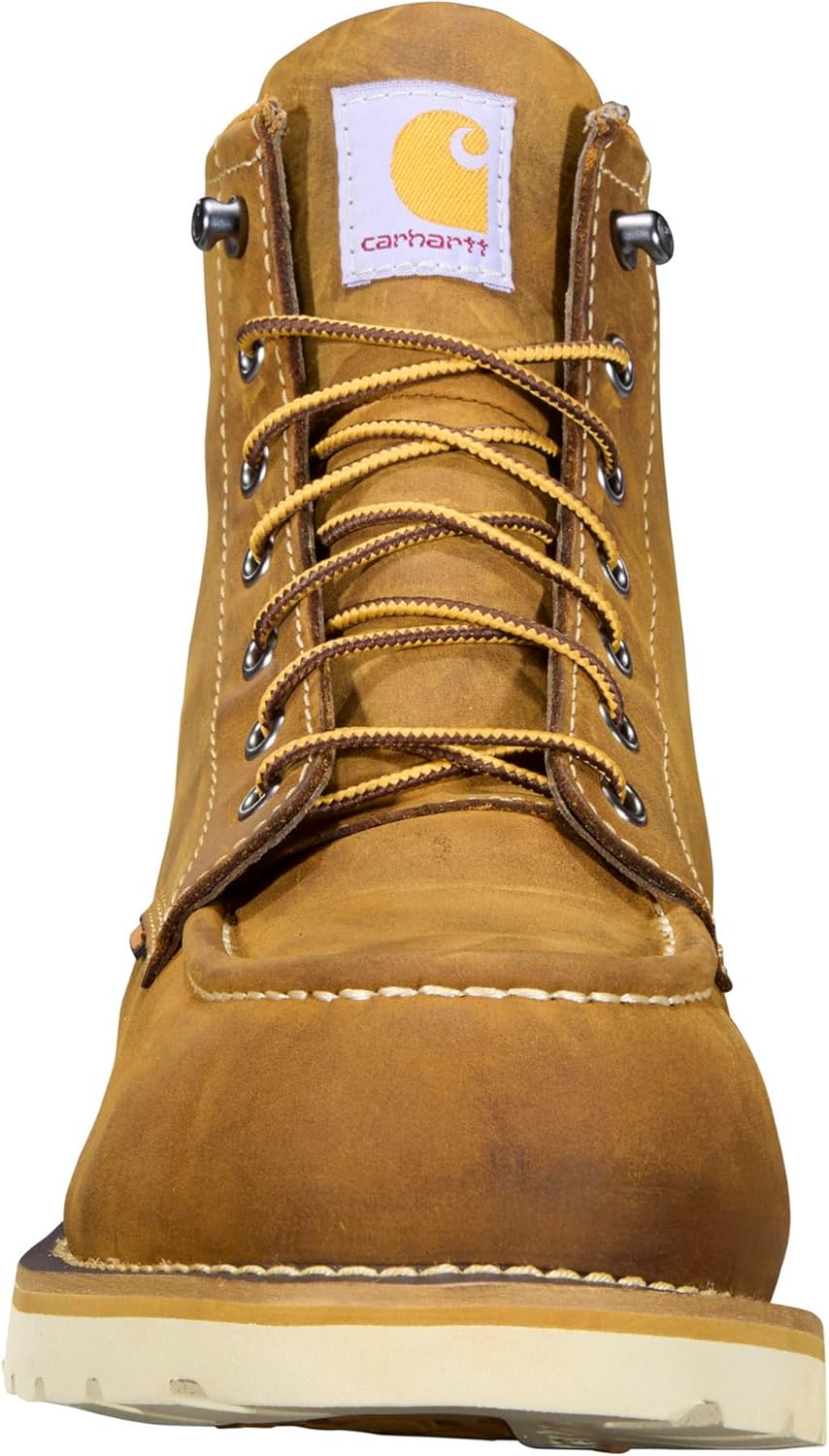 Рабочие ботинки Carhartt Footwear FW6425M с водонепроницаемым носком Moc Nano и танкеткой высотой 6 дюймов, Light Brown — фото 2