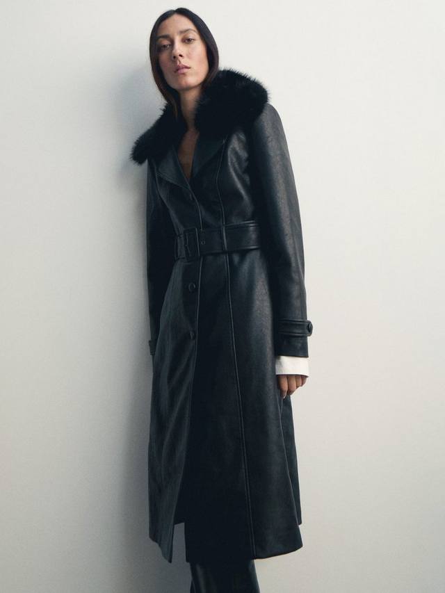 

Пальто из искусственной кожи Fernanda Mango, Black