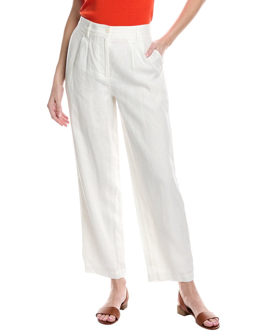 

Однотонные и полосатые льняные брюки Taline Solid & Striped, белый