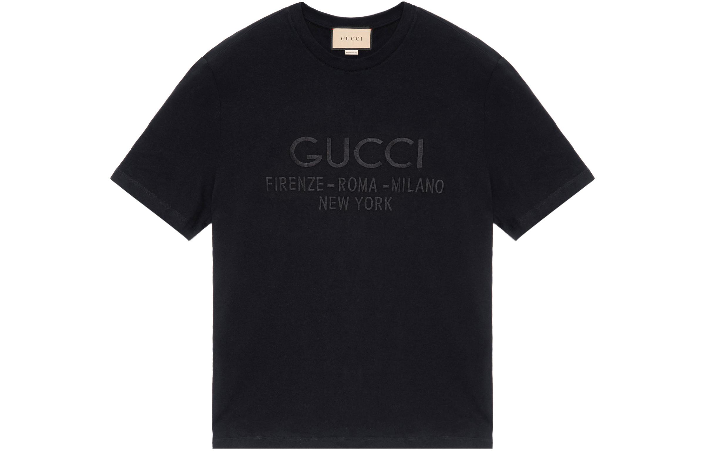 Футболка GUCCI мужская, черная — фото 3