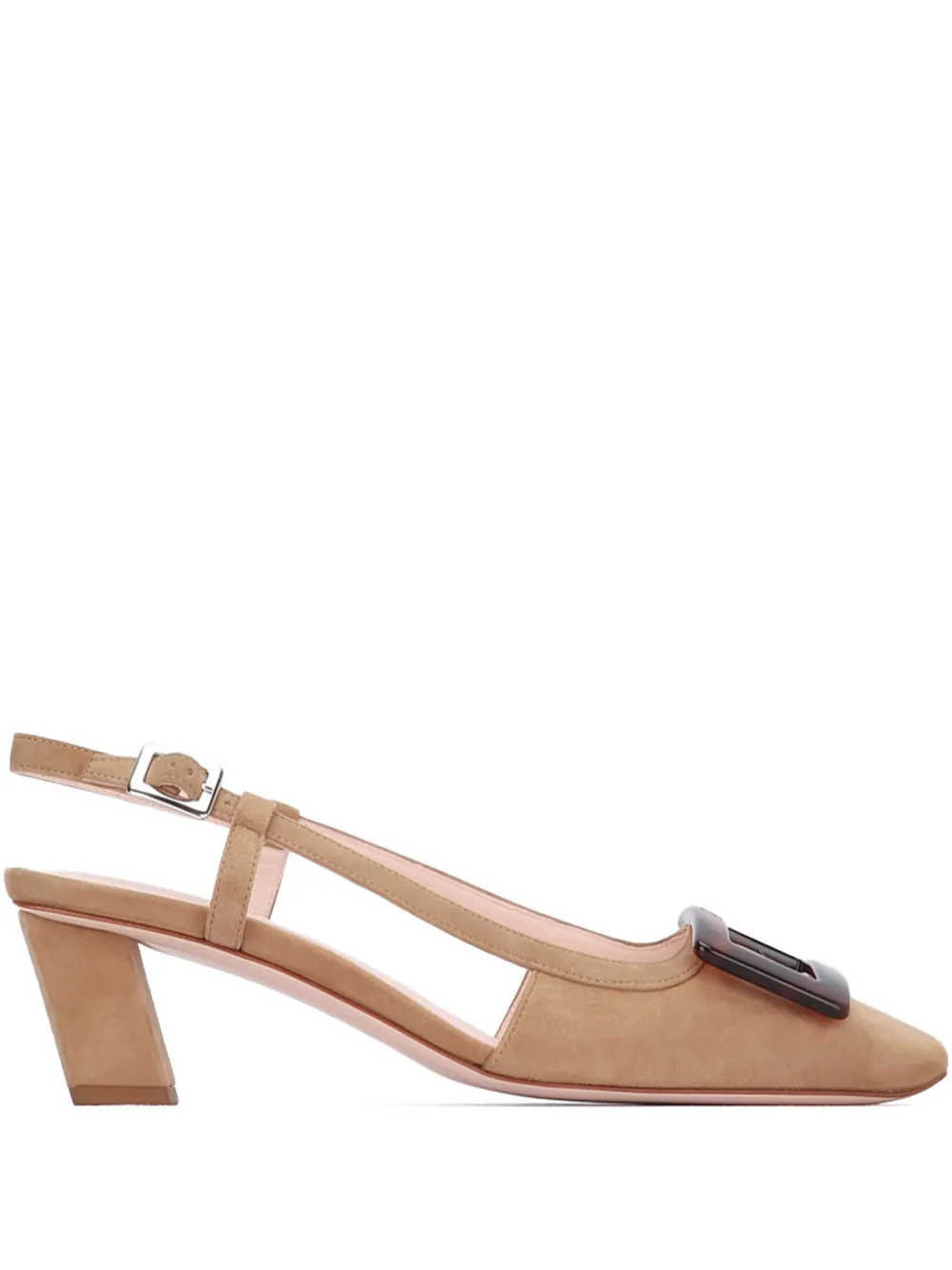 Туфли Belle Vivier 45 с ремешком на пятке Roger Vivier, коричневый