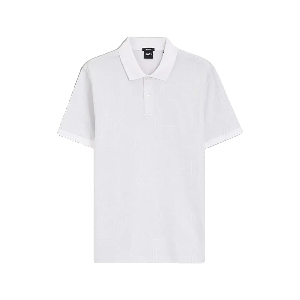 

Футболка-поло BOSS Parlay 233 10279664 с коротким рукавом, белый
