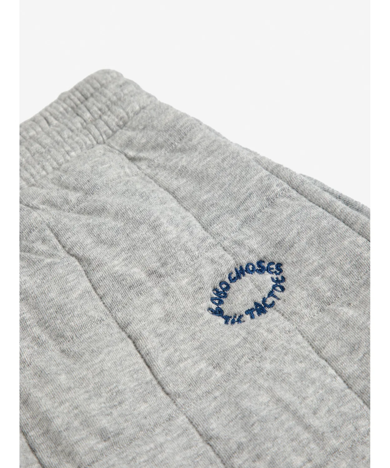 Утепленные стеганые брюки для мальчиков бренд неизвестен, цвет серый меланж, хлопок 78% полиэстер 22%, размер стандартный — фото 4
