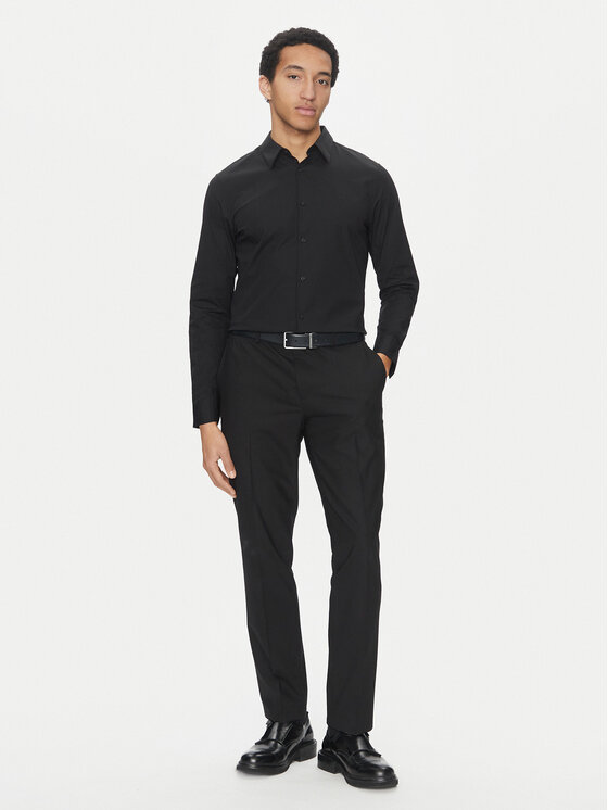 Рубашка облегающего кроя LV04LB145G Calvin Klein, черный — фото 2