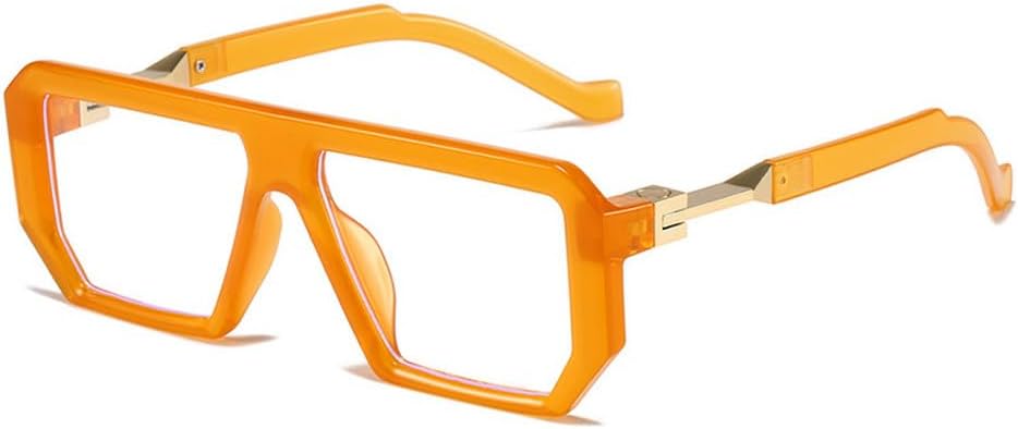 

Ретро солнцезащитные очки для женщин, модные, с прозрачными линзами, защита от УФ-излучения UV400; для мужчин, в стиле панк, с градиентным переходом цвета HVTVTLA, Orange Clear