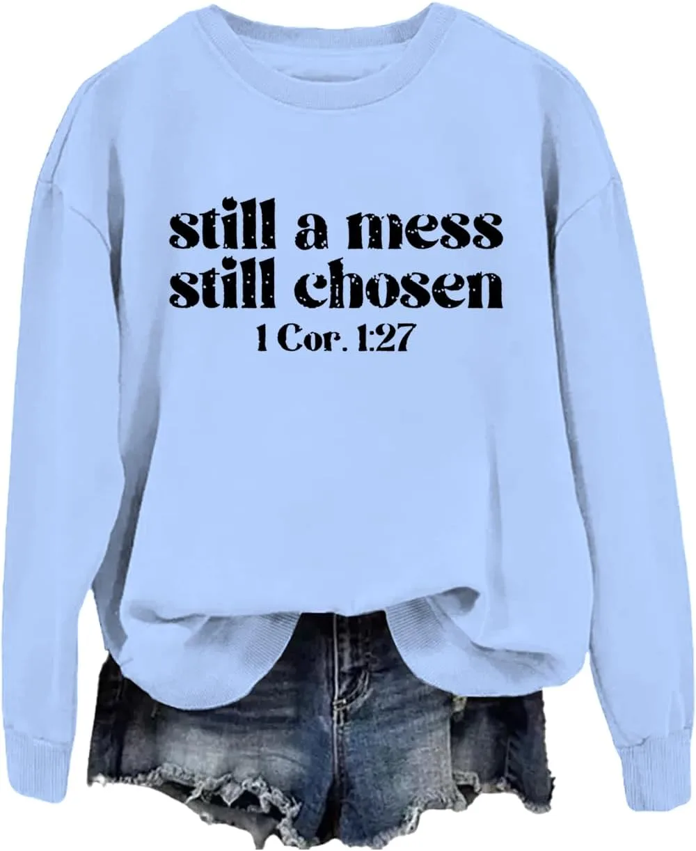 

Толстовка Still A Mess Still Chosen с длинным рукавом и капюшоном JWVEL