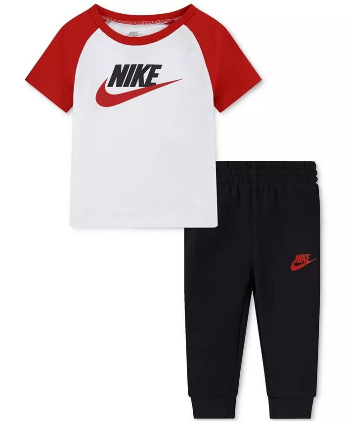 

Футболка Baby Futura Raglan и штаны для бега, комплект из 2 предметов Nike, черный
