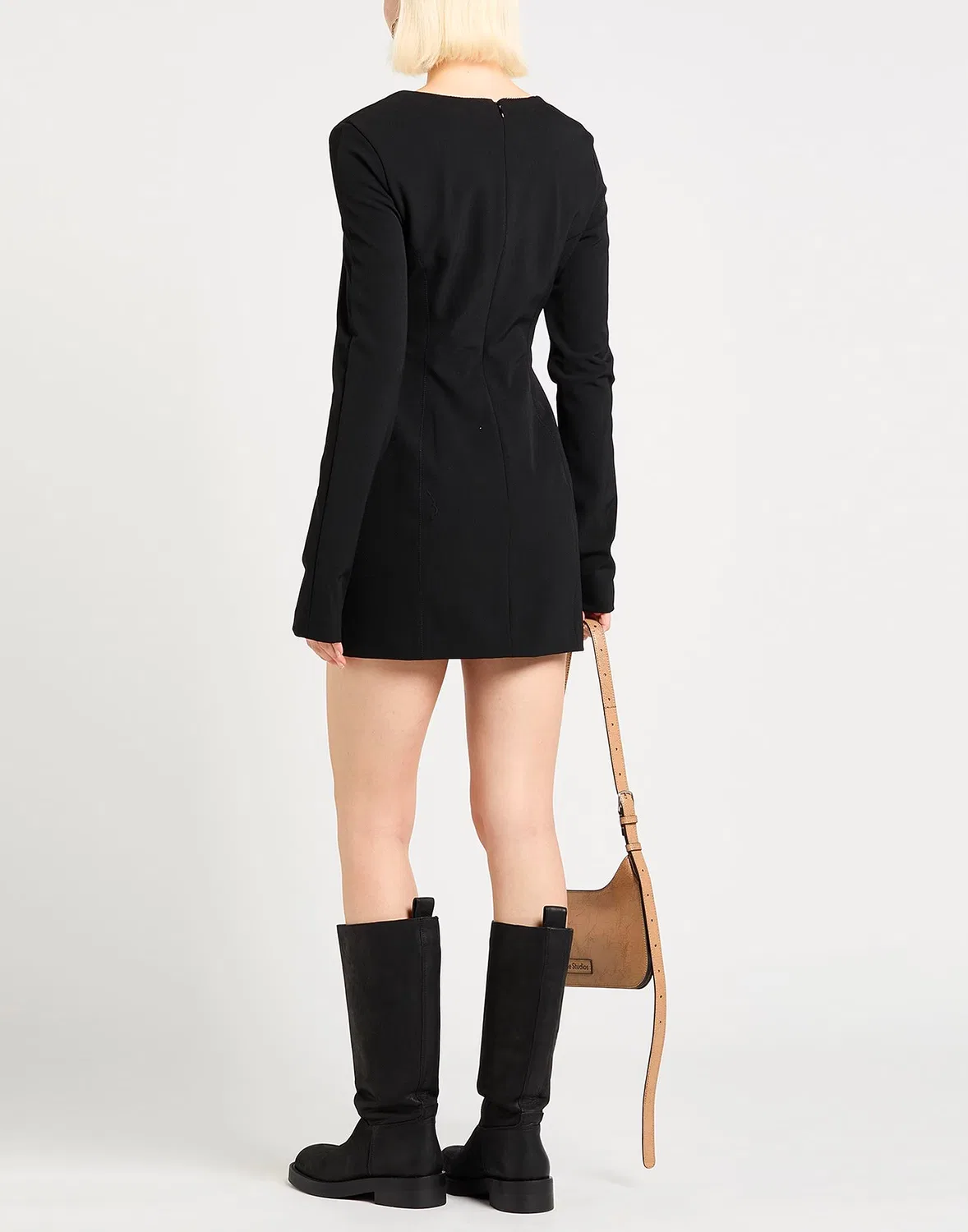 Платье мини Black ACNE STUDIOS — фото 3